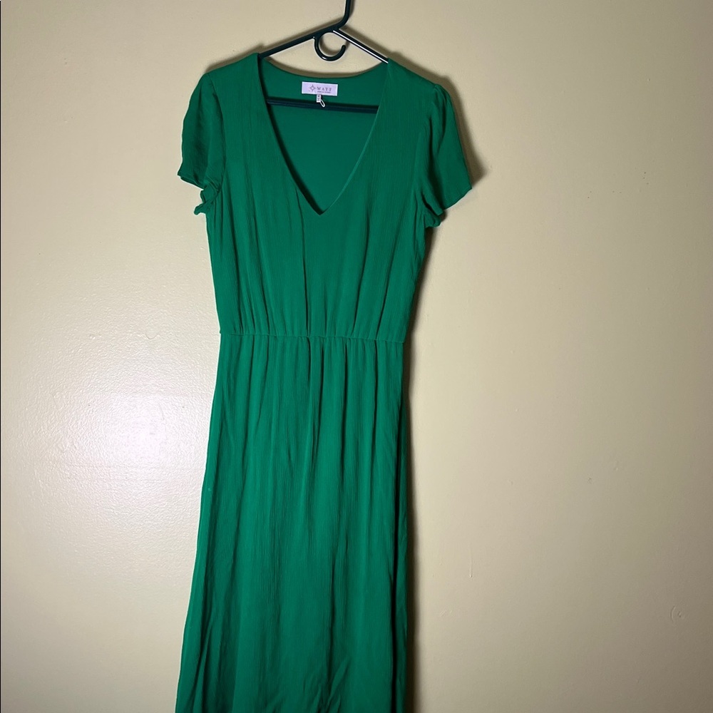 Wayf Emerald Green Midi Dress - Picture 3 of 6